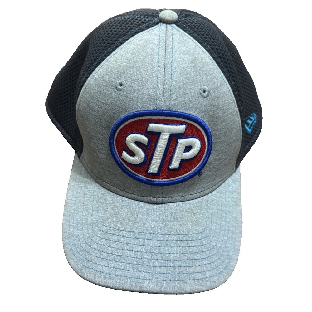 STP Racing Team Nascar 43 Trucker Mesh Hat Gray Navy